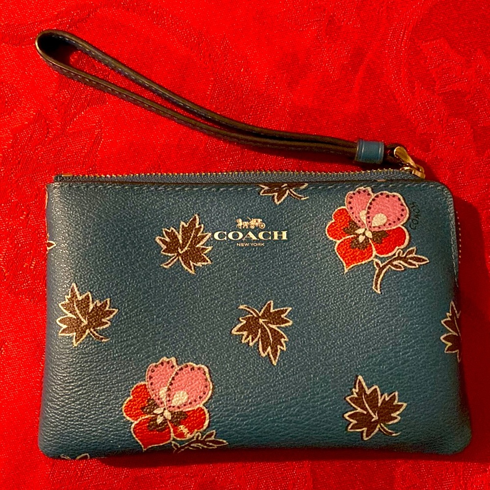 Coach Wildflower Print Wristlet